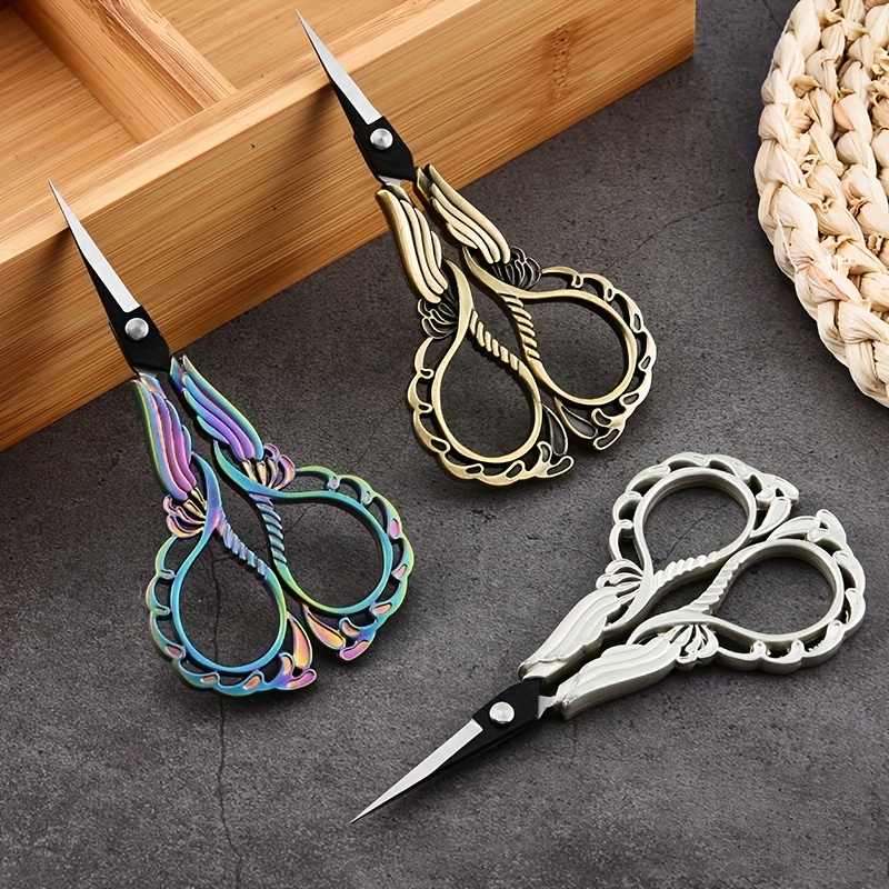 Vintage Embroidery Scissors, Antique Stork Scissor Crochet Accessories  Stainless Steel Sharp Scissors for Crafting Threading Needlework DIY  Supplies
