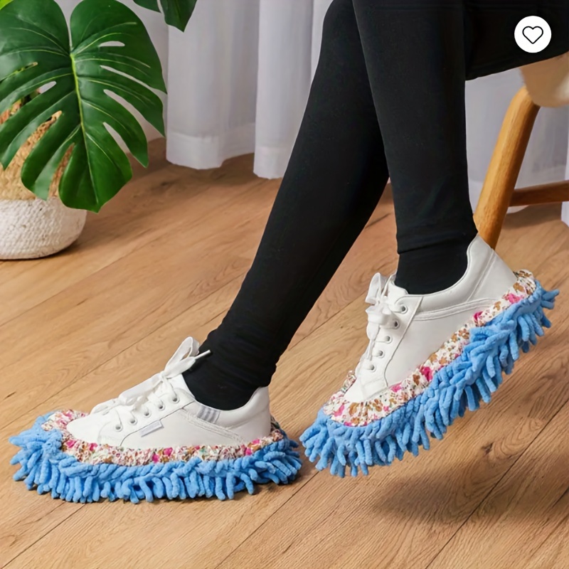 Mop Slippers Washable Microfiber Household Floor Cleaning Dusting