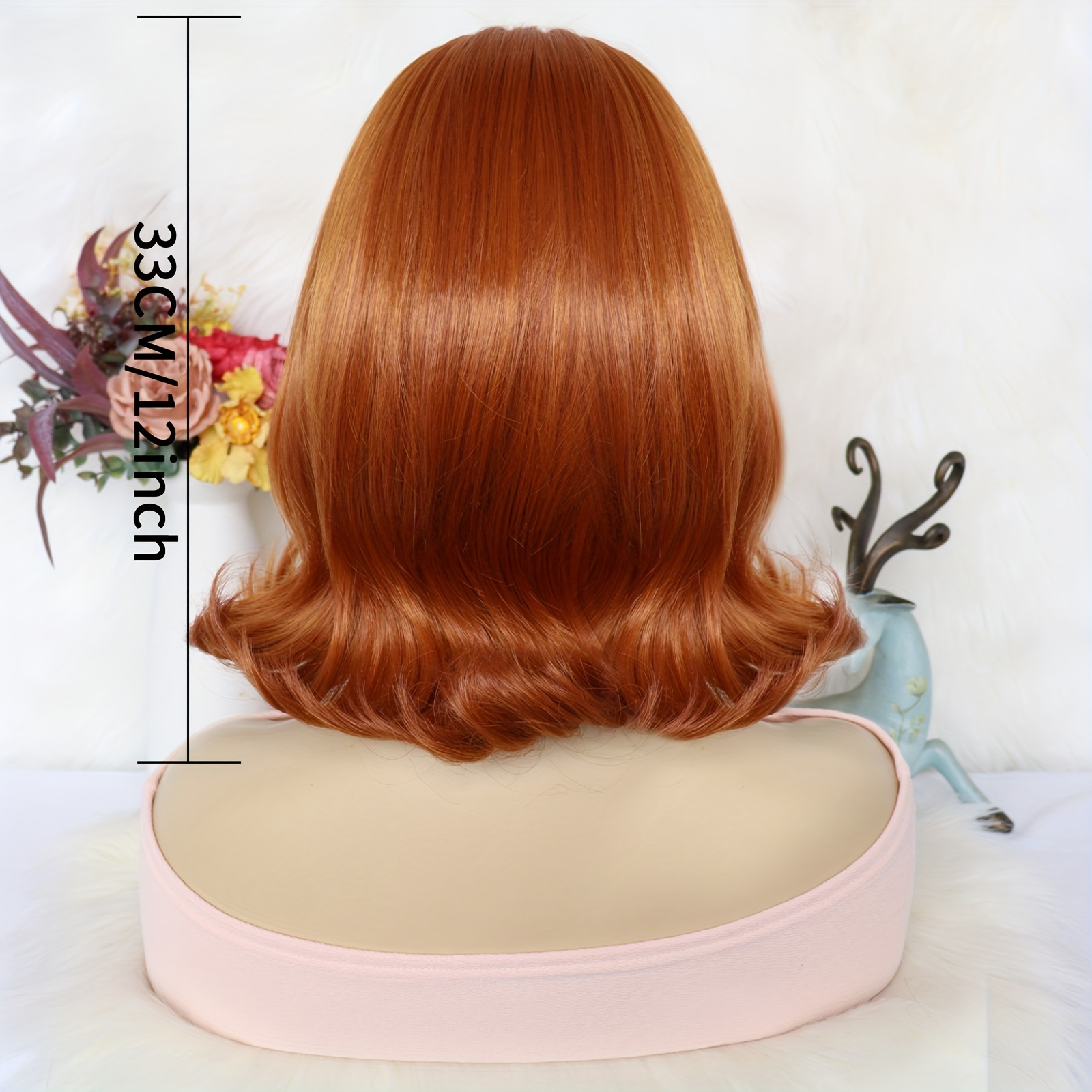 Synthetic Hair Short Curly Copper Red Blonde 70s Retro Temu Canada