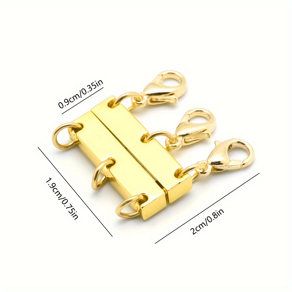 Necklace Layering Clasps Magnetic Slide Lock Clasp Necklace Connector Multi  Strands Slide Tube Clasps
