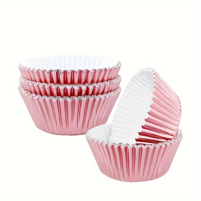 100Pcs Aluminum Foil Cupcake Baking Cups