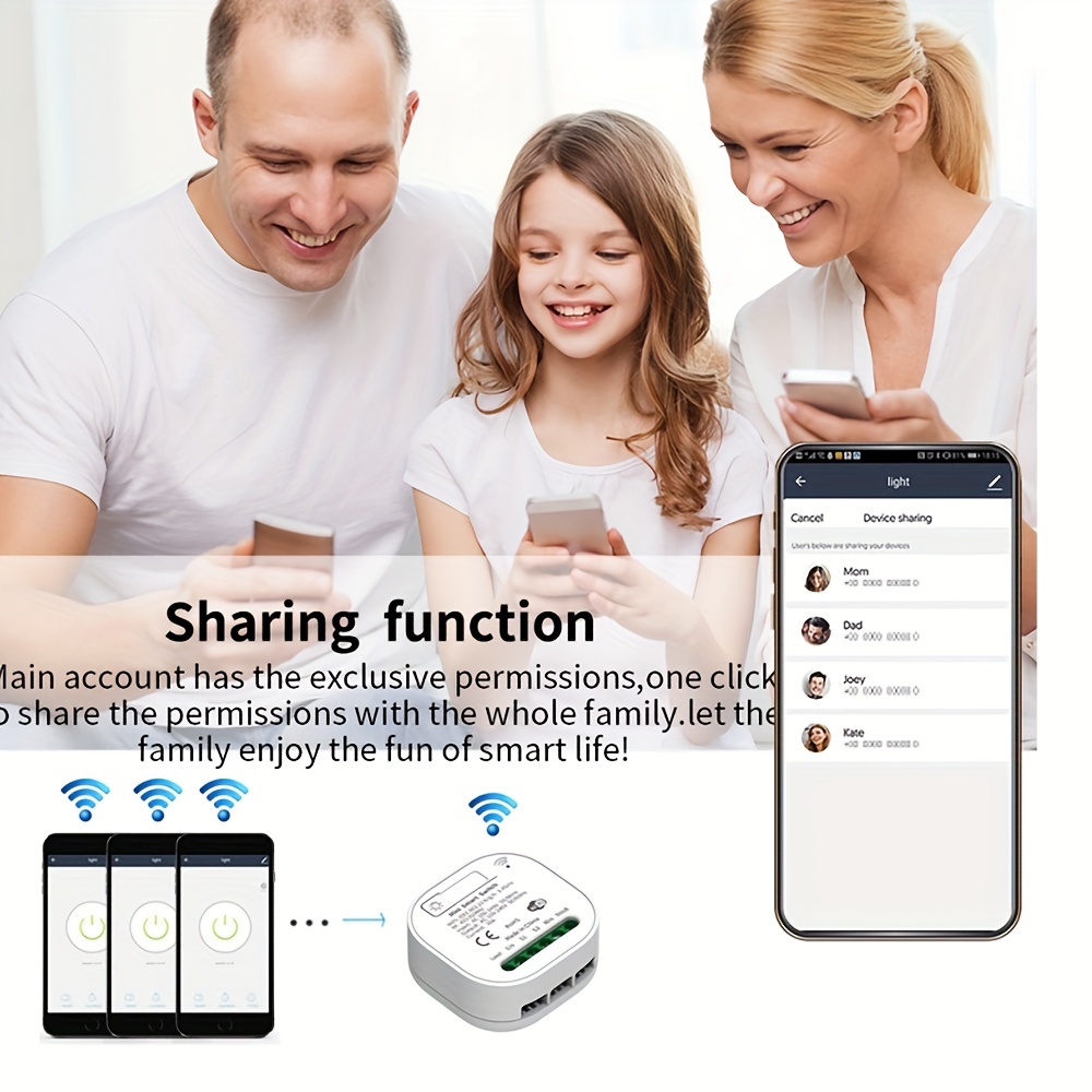 1pc EU 86*86mm WiFi RF433Mhz Smart Switch Interruttore Wireless  Autoalimentato, Interruttore Di Controllo Remoto Impermeabile, Interruttore  WiFi