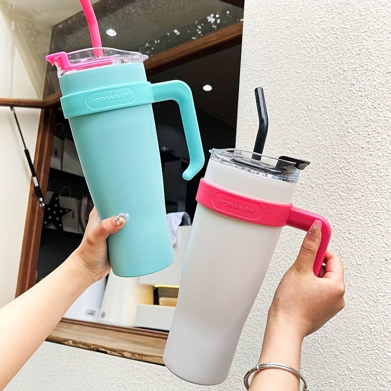 40oz Handle Iced Insulated Tumbler With Straw, 1250ml Large