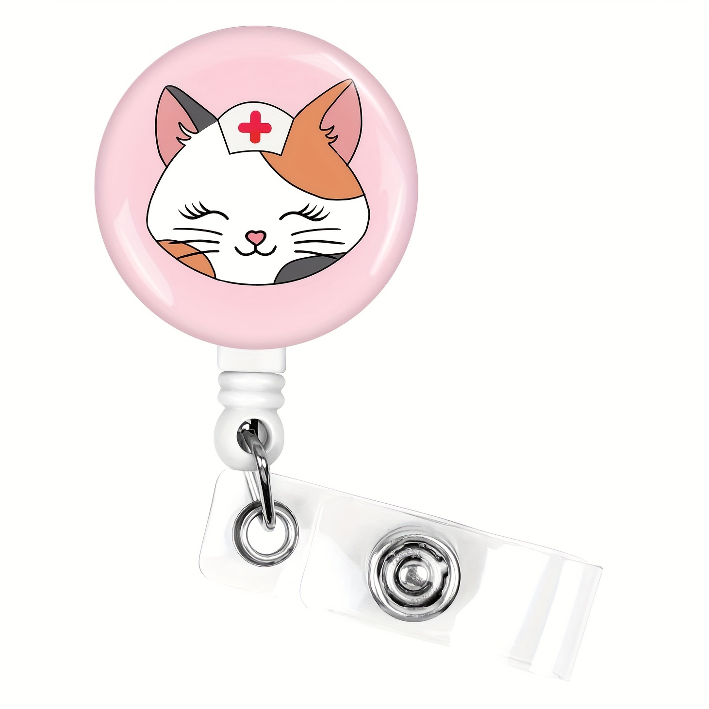 Funny Cat Badge Reels Retractable Badge Holders Nurse Badge - Temu