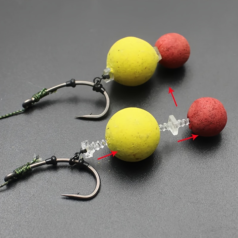 20PCS Carp Fishing Accessories Used with Hook Stops Beads Stoper Hair Chod  Ronnie Rig Pop UP Boilies Stop Bait Screw