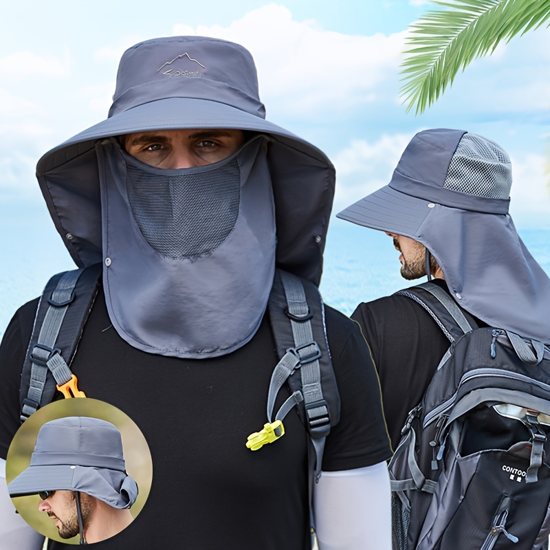 1pc Mens Fisherman Hat Summer Mesh Breathable Sun Protection - Temu