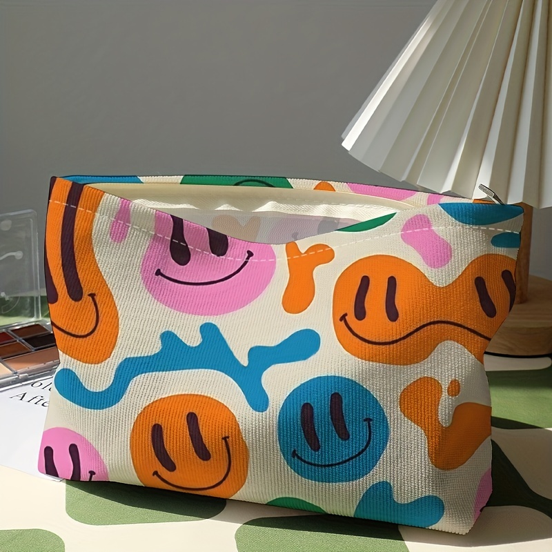 Bolsa Cosméticos Pana Cara Sonriente Bolsos Mujer Estéticos - Temu