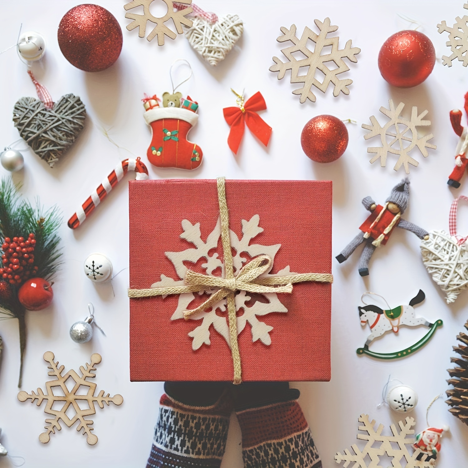 Wooden Snowflake Christmas Decoration