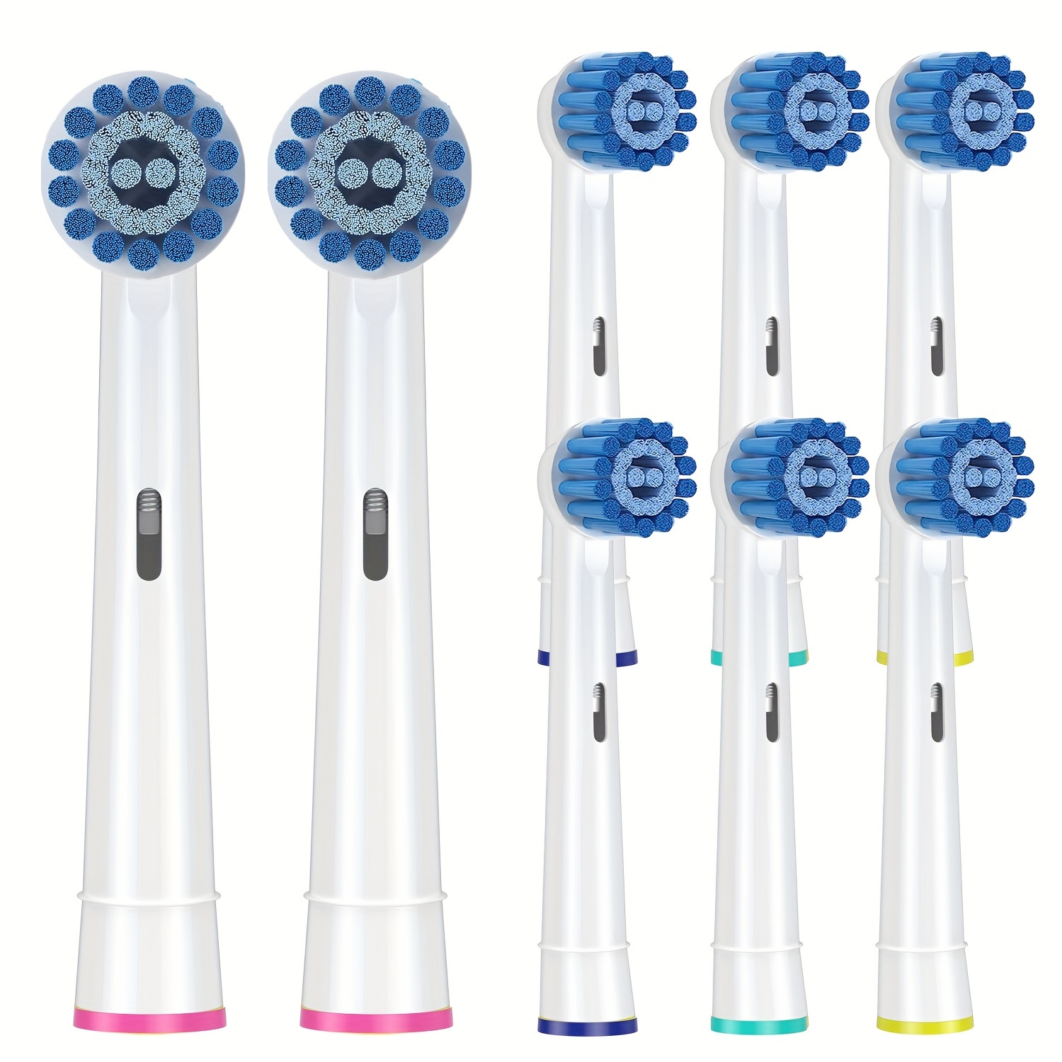 

8 Pack Sensitive Gum Care Replacement Brush Heads Compatible With Oral B Braun Electric Toothbrush. Soft Bristle For Superior And Gentle Clean