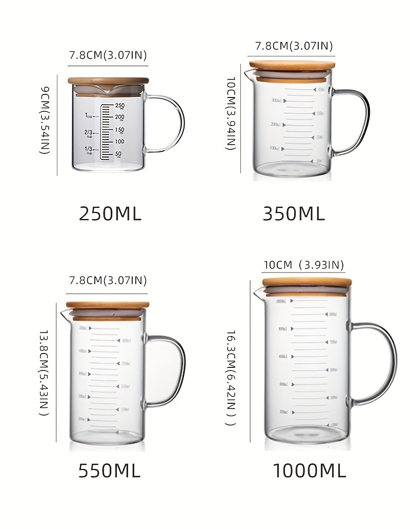 Glass Measuring Cup With Handle Glass Graduated Beaker High Temu 0230