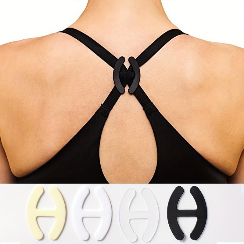 Invisible Bra Non-slip Buckle Underwear Back Shoulder Strap Cross Holders  Various Shapes Accessories Clips Slide Up Down Freely