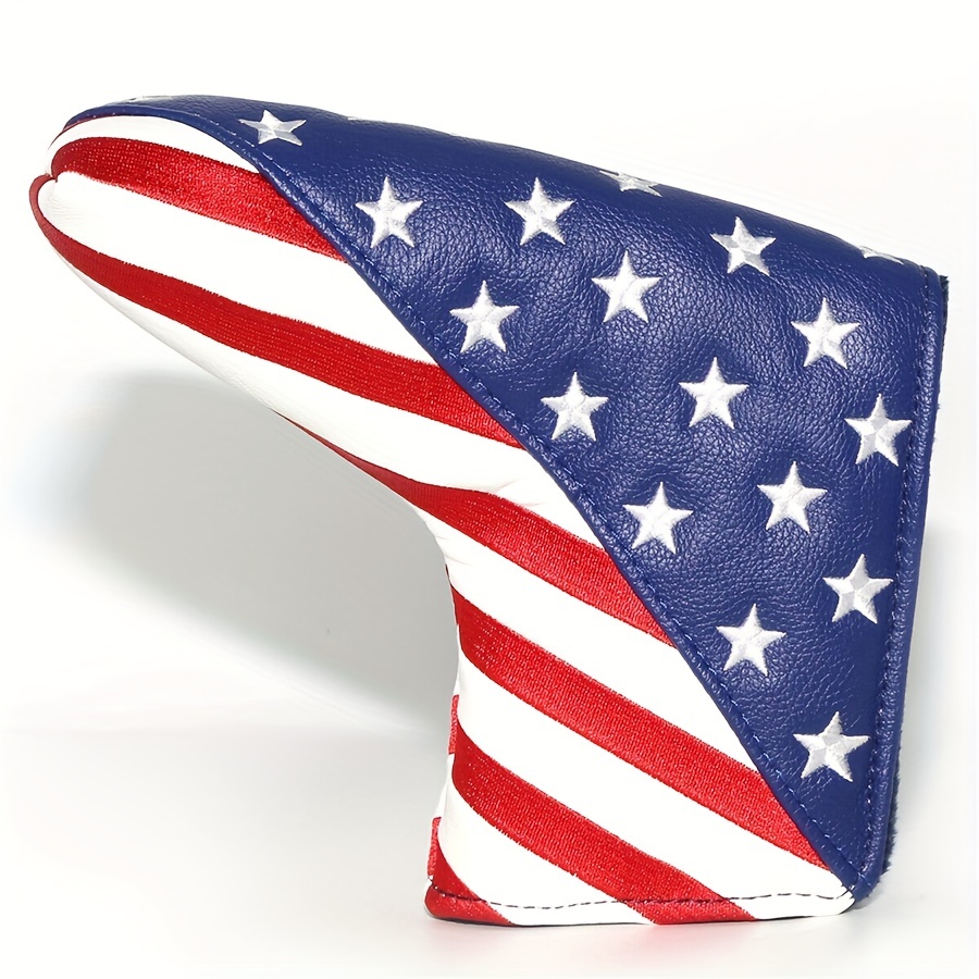 Durable Water-proof Usa Flag Golf Putter Cover With Magnetic