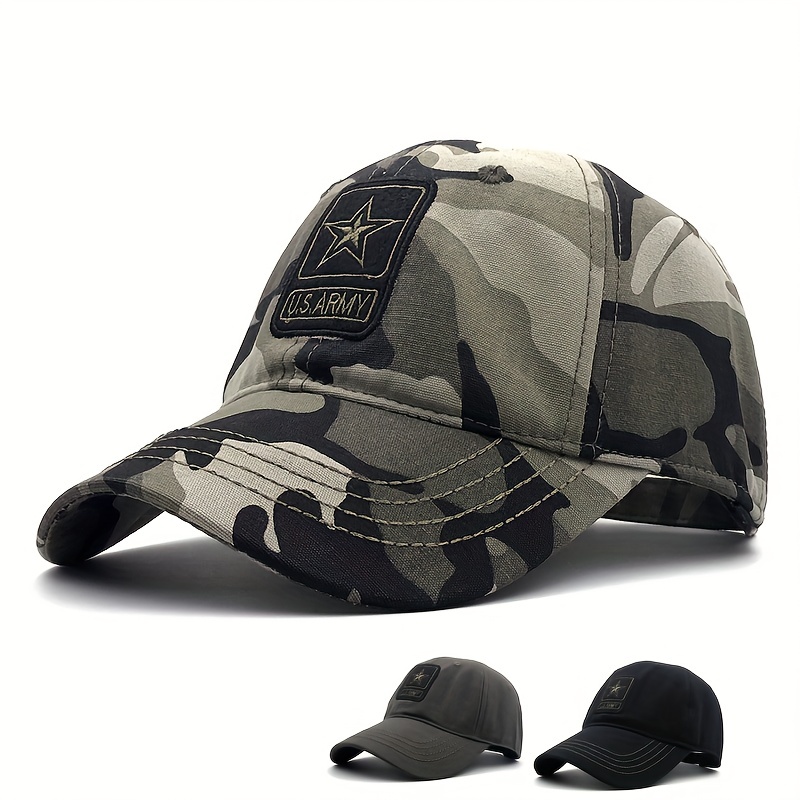 

Retro Camo U.s. Army Embroidered Baseball - A Stylish Unisex Strapback Casual Outdoor Dad Hat
