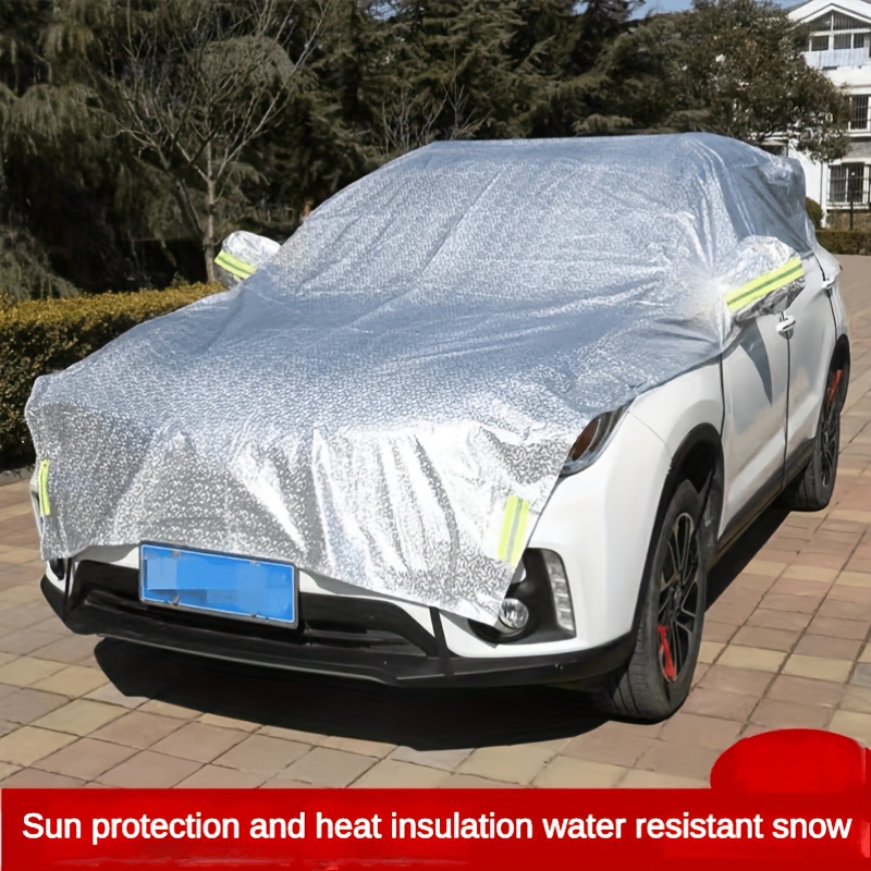 

1pc Suv Sedan Car Cover - All-weather Protection From Sun & Rain - Aluminum Mold For Maximum Durability