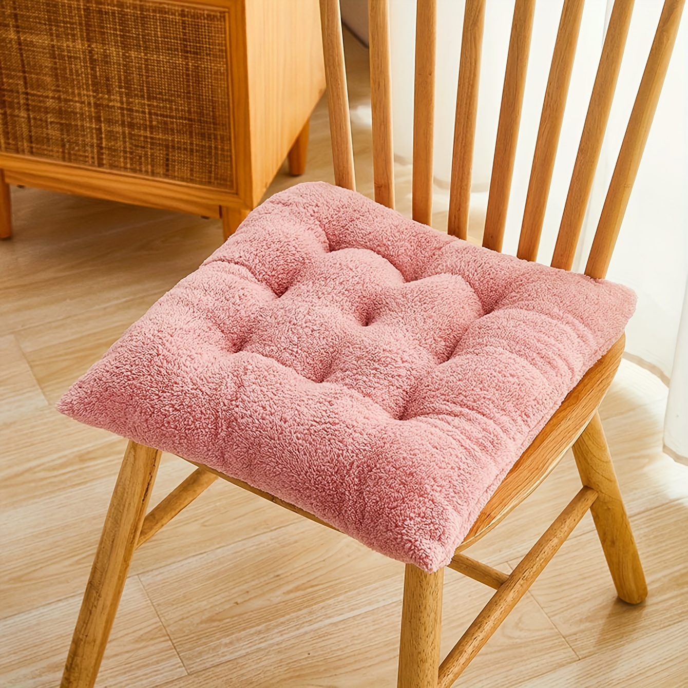 TUNKENCE Solid Chair Pad Seat Cushion for Car Seat Super Soft and  Comfortable Plush Chair Cushion Non Slip Winter Warm Chair Cushion  Comfortable