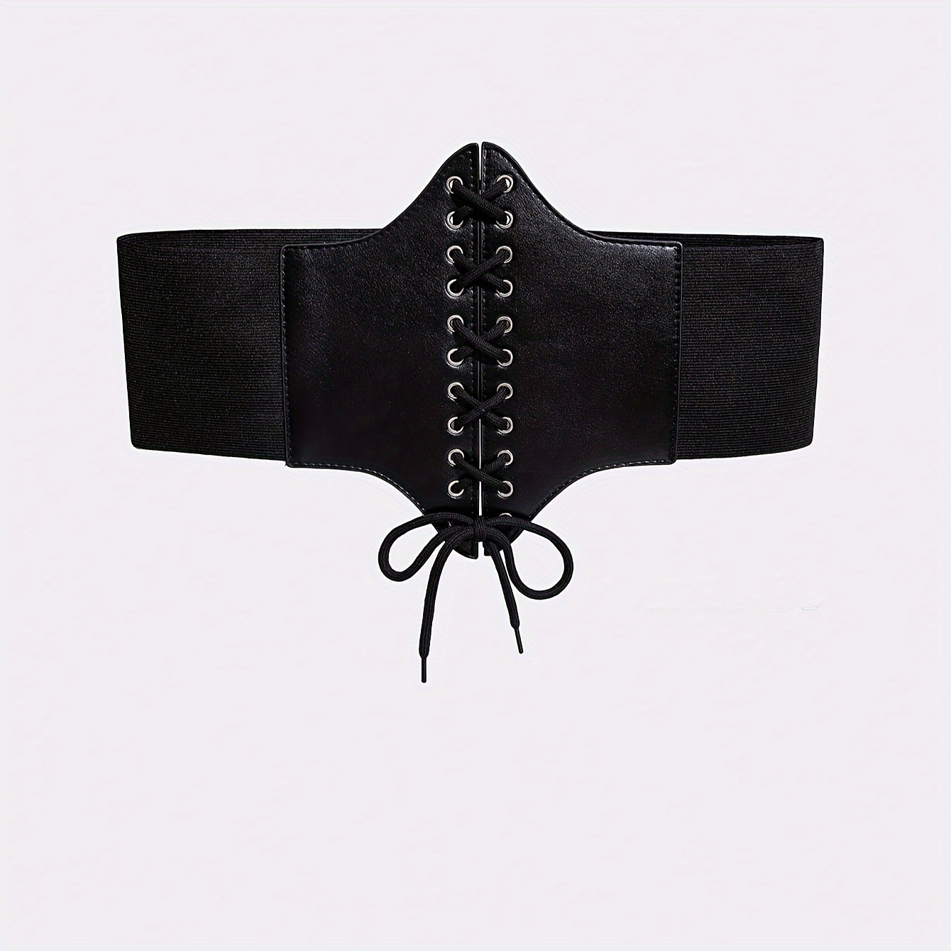 Bright Lace Zipper Belt Black Elastic Waspie Corset Belts - Temu Canada