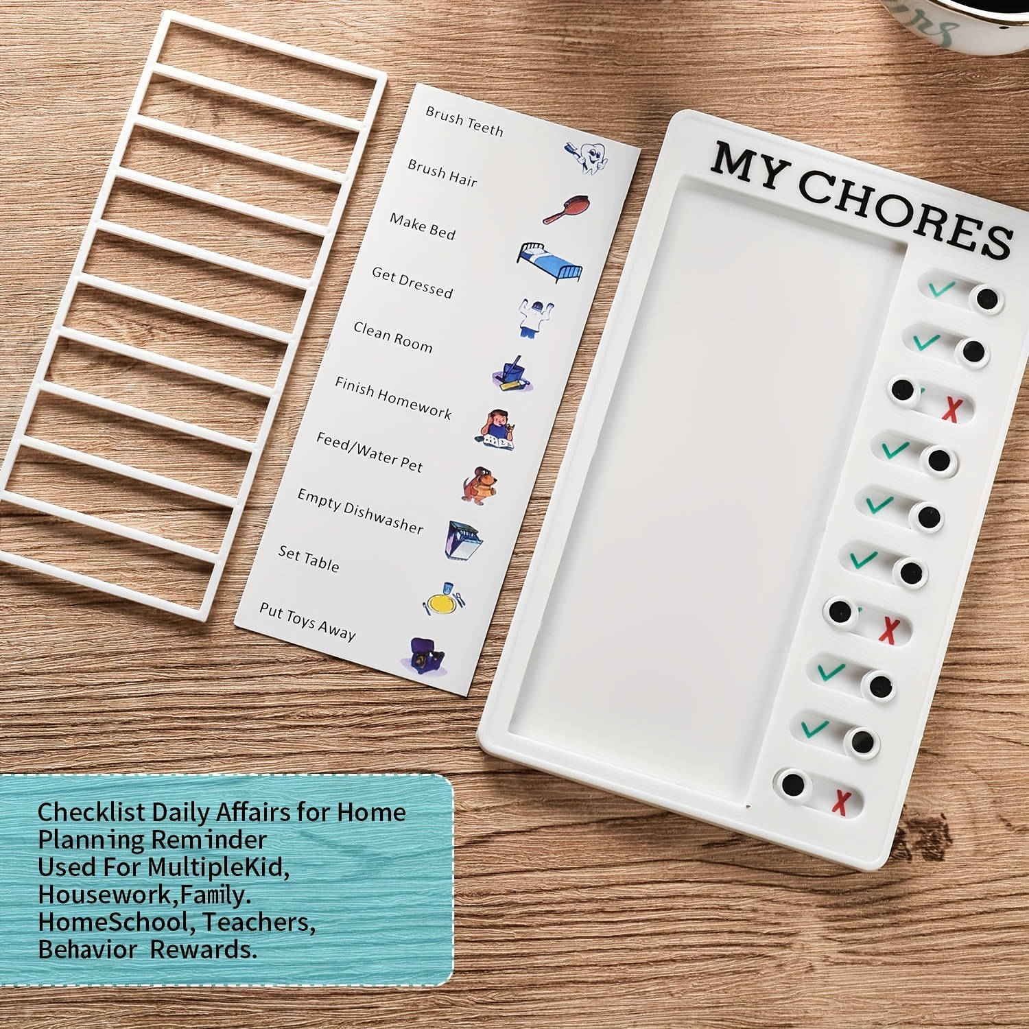 Daily to-Do List Board, Memo Checklist Board, My Chore Chart for Kids –  ANSHEZ