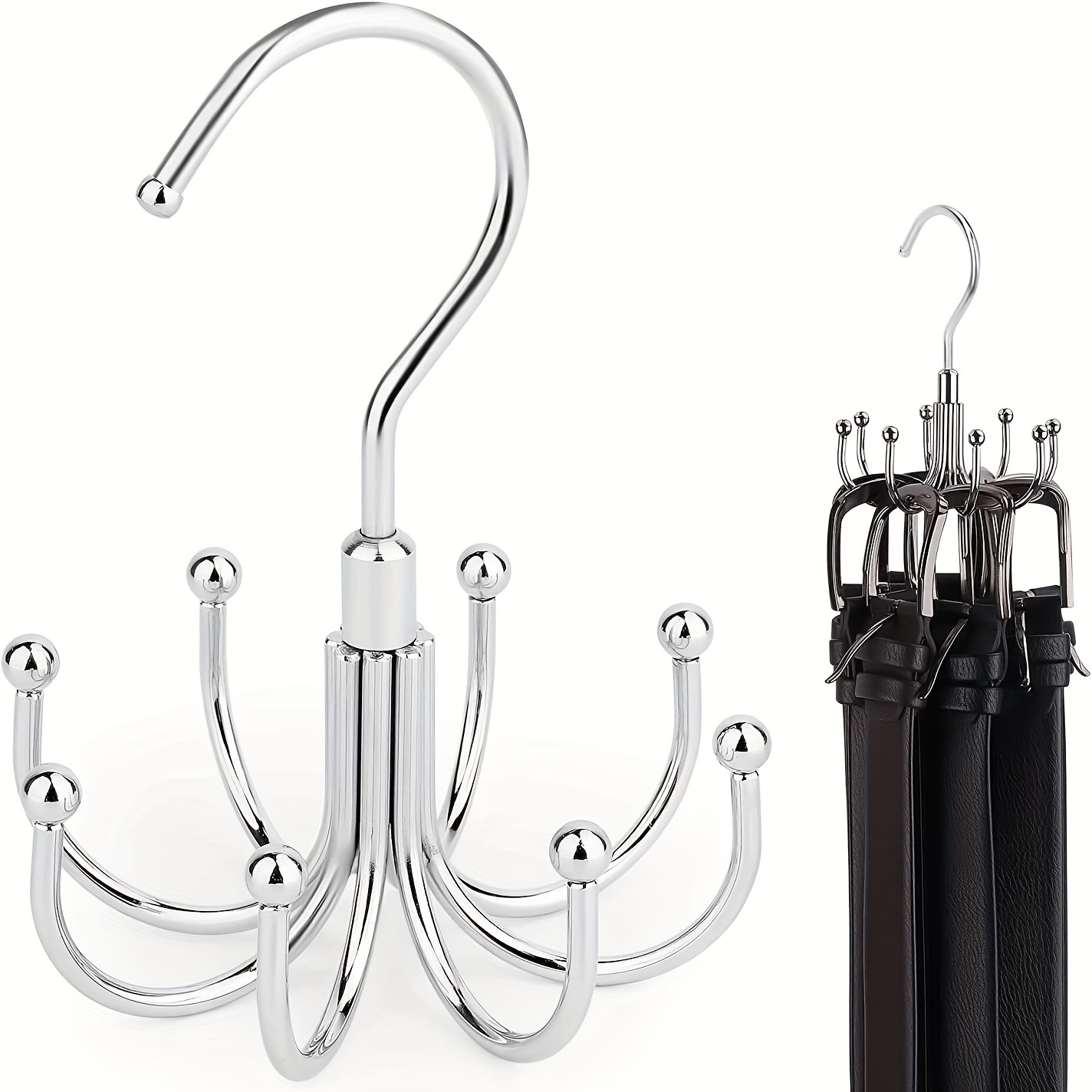 Space Saving Rotated Hanger Hooks Belt Organizer Hanger Closet Stackable  Bra Organizer with 4 Claws Clothes Hanger Holder Hook