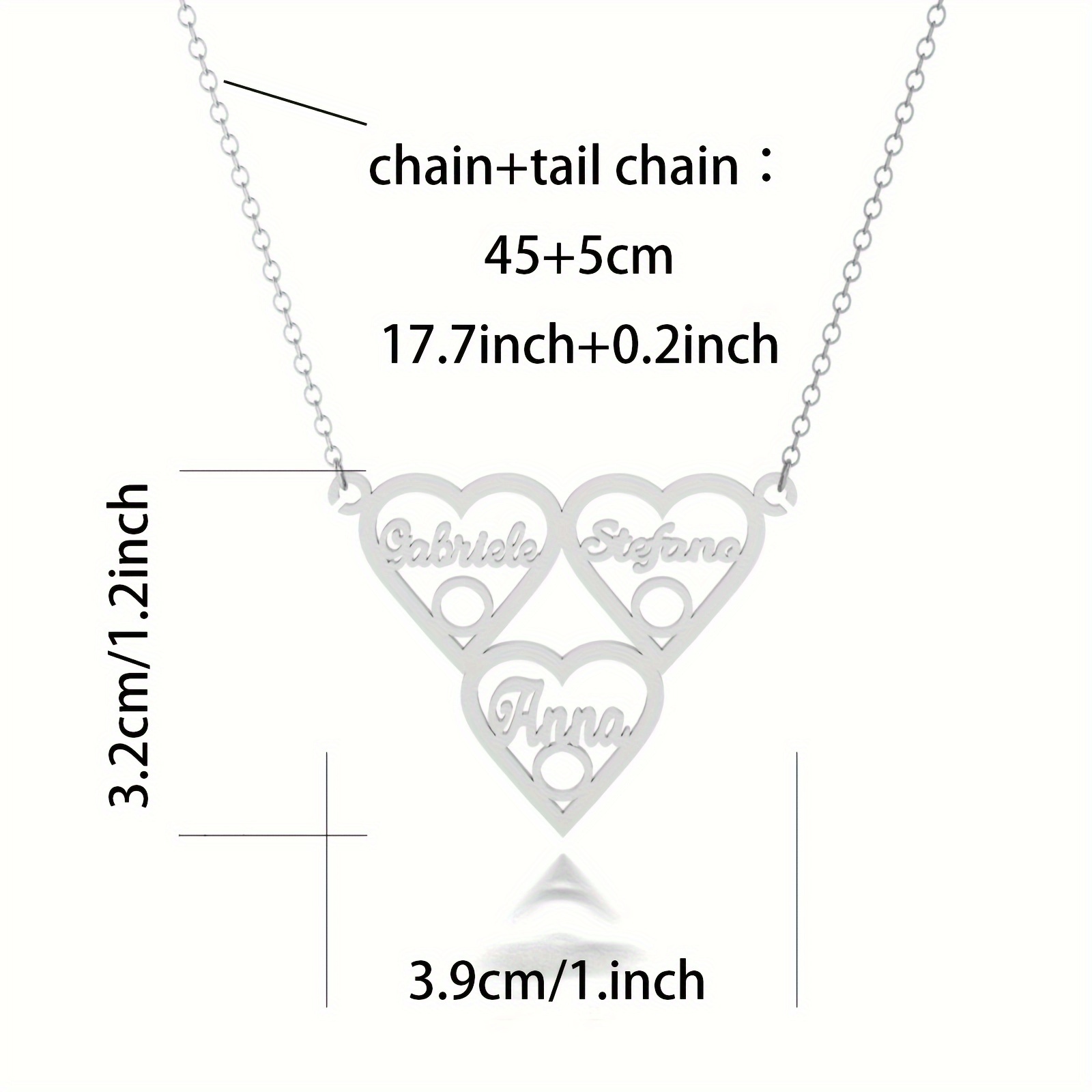 TEMU Collier Arbre de Famille Cœur Personnalisé pour Femmes, avec de Famille, Idéal comme Cadeau Commémoratif pour Noël et la Fête des Mères.