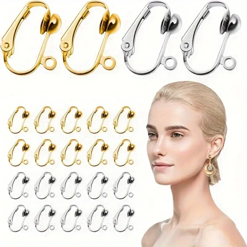 Clip On Earring Converter With Convenient Opening Ring For - Temu