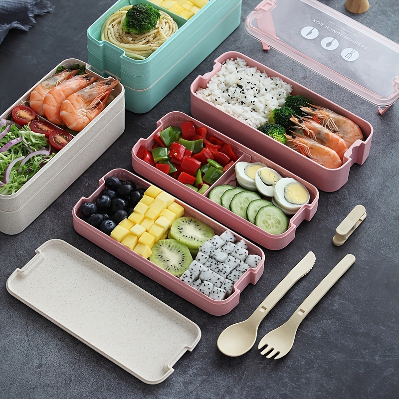 Portable Lunch Box Eco-friendily Wheat Straw Boxes Picnic Storage