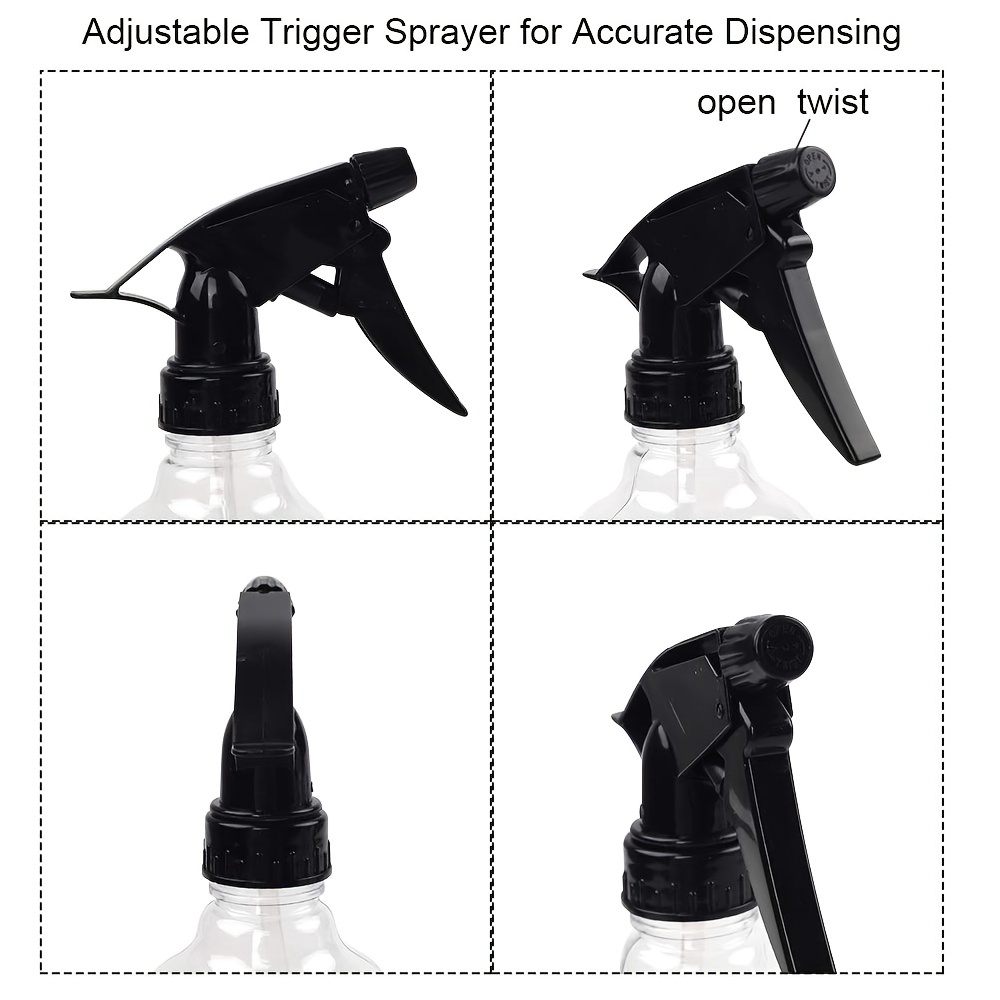 500ml Plastic Spray Bottle, Empty Clear Trigger Handle, Adjustable Fine to  Stream Output, Refillable, Heavy Duty Sprayer for Hair Salons & Spas,  Household Cleaners, Cooking 