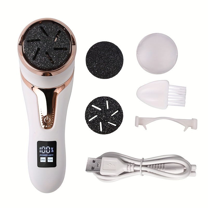 Electric Callus Remover - Rechargeable Foot File Callus Shaver Hard Skin  Remover Pedicure Tools with 3 Roller Heads, for Cracked Heels Calluses and  Dead Skin, 2 Speed, Battery Display (Pink) 