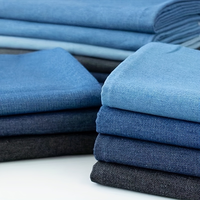 1 Yard Washed Denim Fabric Cotton Thick Section Pants Shirt - Temu