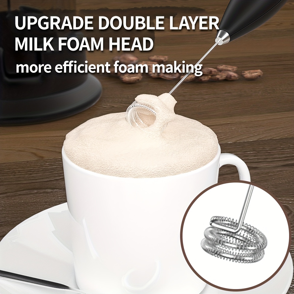 Zulay Powerful Rechargeable Travel Milk Frother with Case - Froth N Go  Compact Handheld Foam Maker for Lattes, Electric Whisk Drink Mixer for  Coffee 