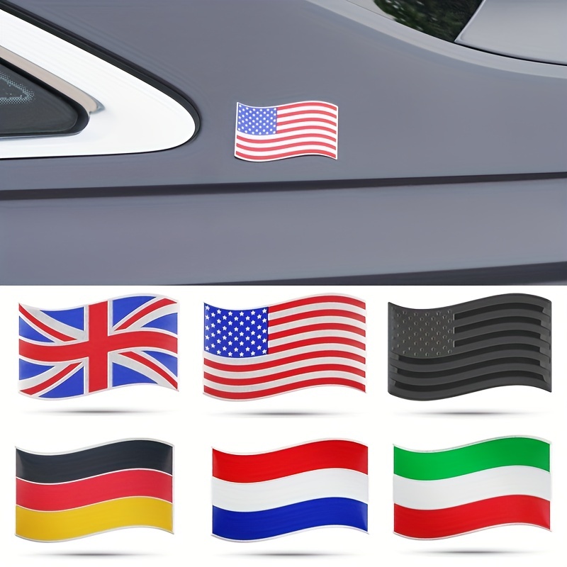 3d Metall Auto Aufkleber Italien Frankreich Deutschland England Amerika  Flagge Emblem Abzeichen Aufkleber Für Opel Lada - Auto - Temu Luxembourg