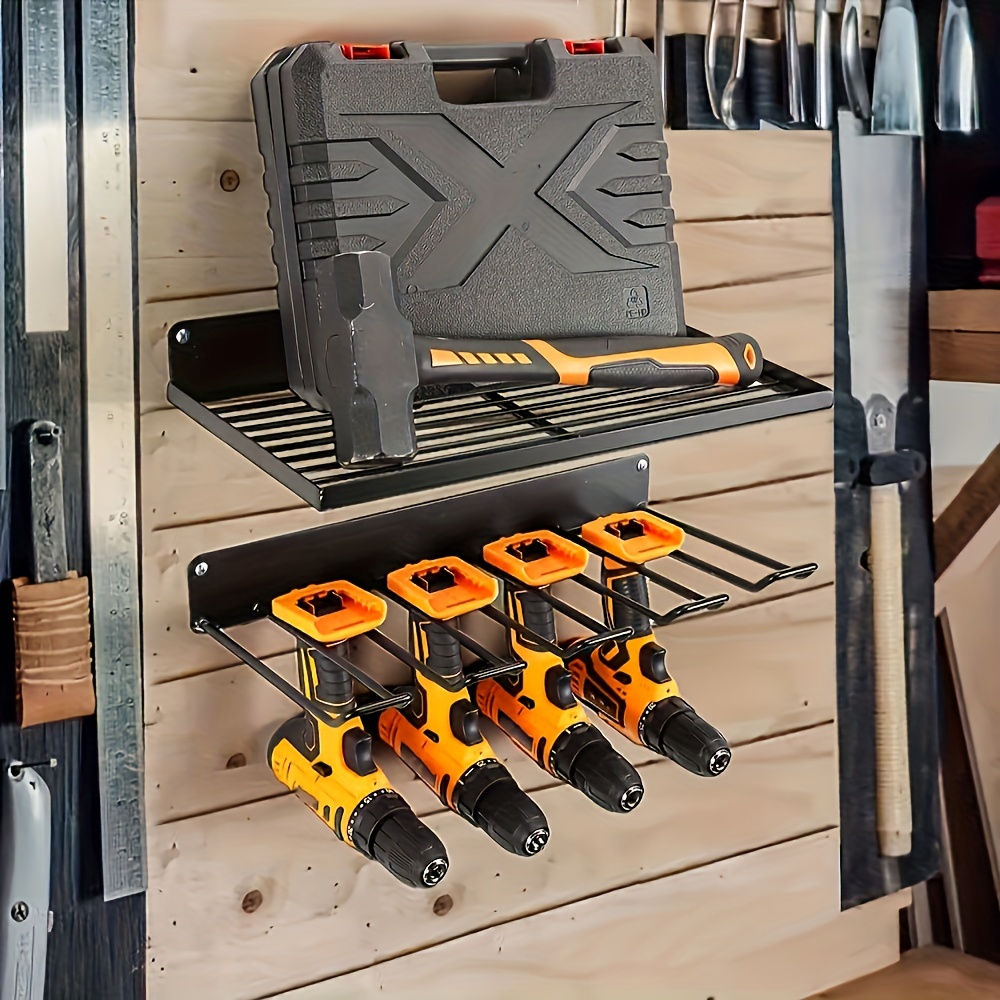 Metal Power Tool Rack, Heavy Duty Storage Shelf, Tool Organization, Garage  Storage 