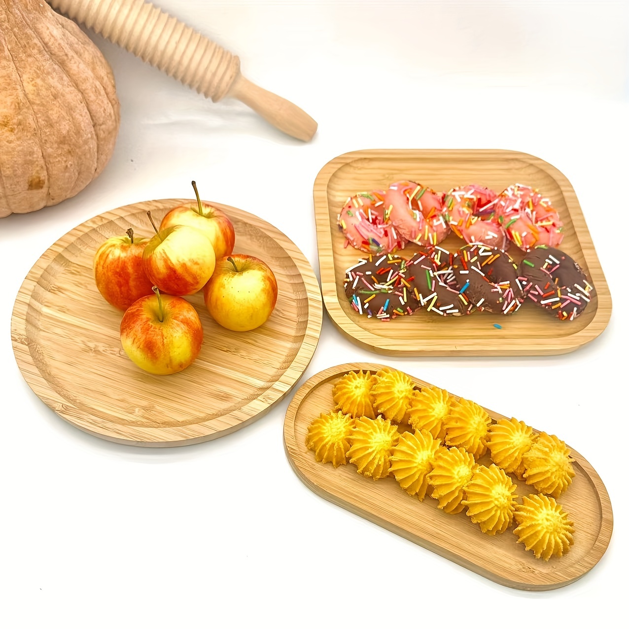 2 platos rectangulares de madera para fiestas de comida, bandeja decorativa  pequeña para servir queso de madera de acacia, tablero de charcutería