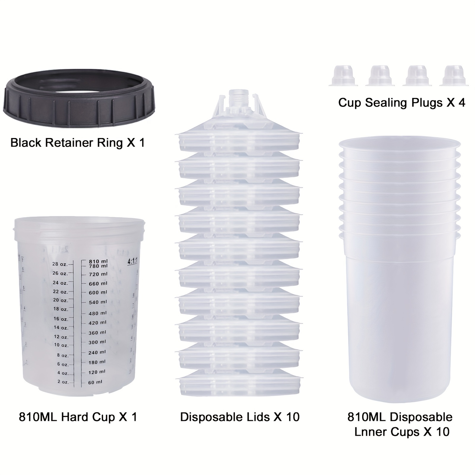 Disposable Spray Gun Cup, Disposable Paint Cup, Paint Spray Gun Cup