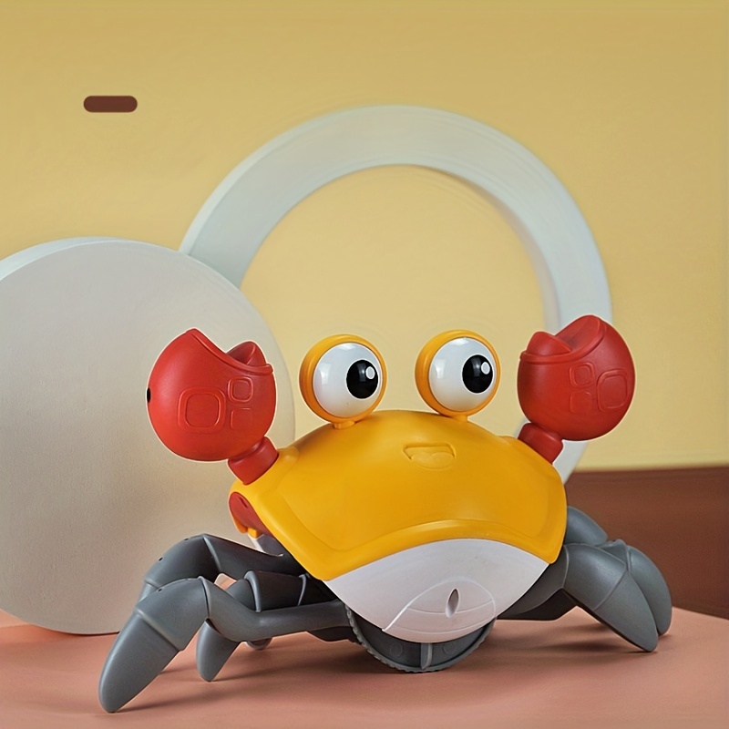 ShenMo Bébé Jouet de Crabe Rampant Ont de la Musique et des Lumières LED,  l'Interaction des Tout-Petits avec la Détection Automatique pour Eviter Les  Obstacles