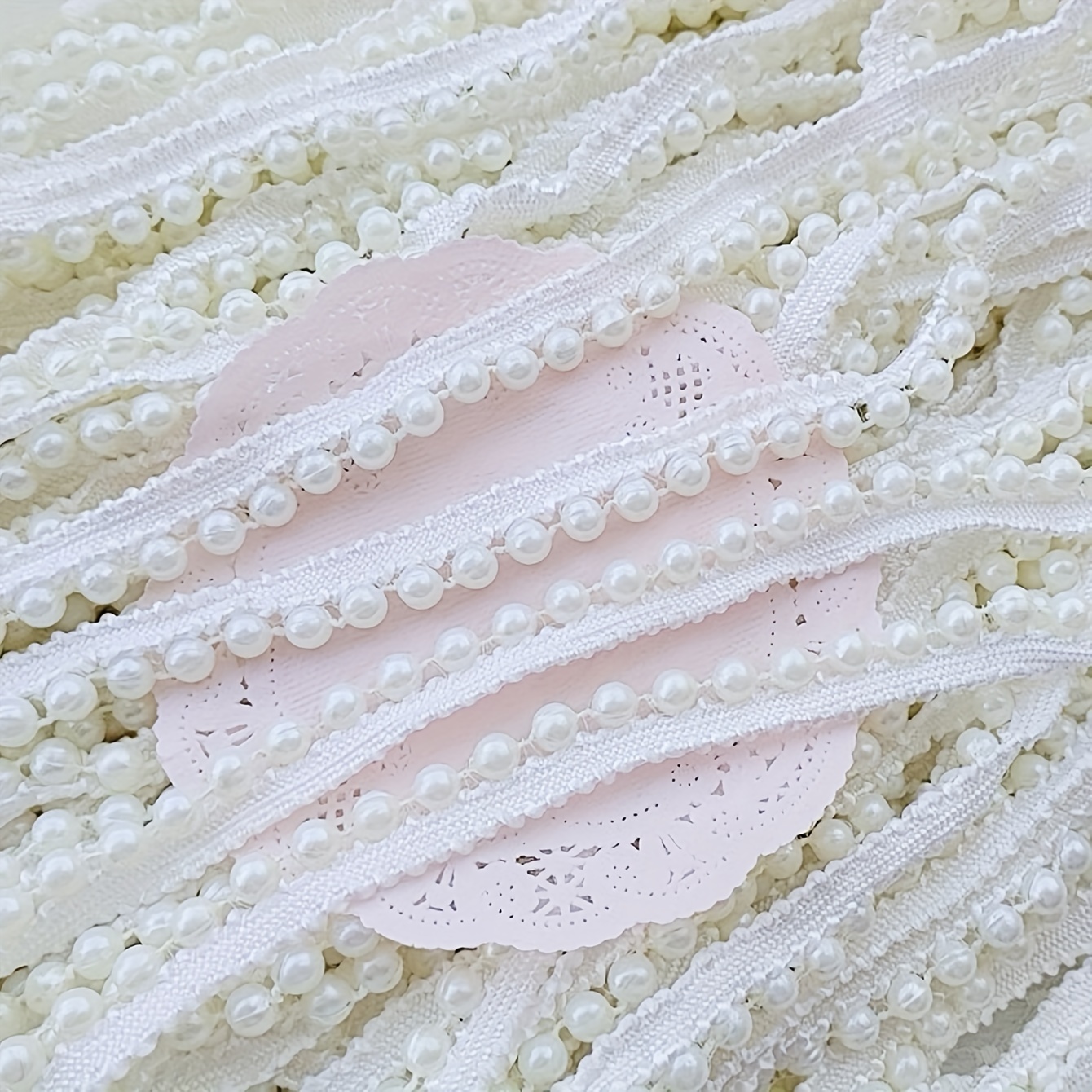 How To Make Pearl Beaded Lace At Home, Hand Embroidery