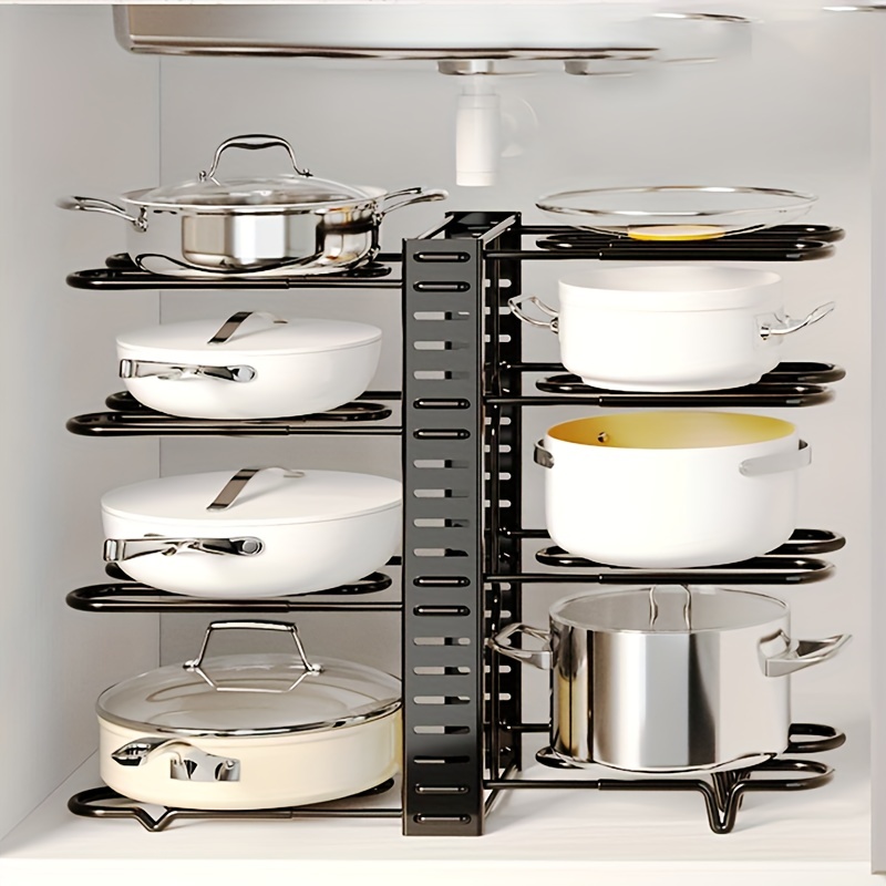 Kitchen Pot Lid Rack Useful Organization Pan Pot Rack Lid - Temu