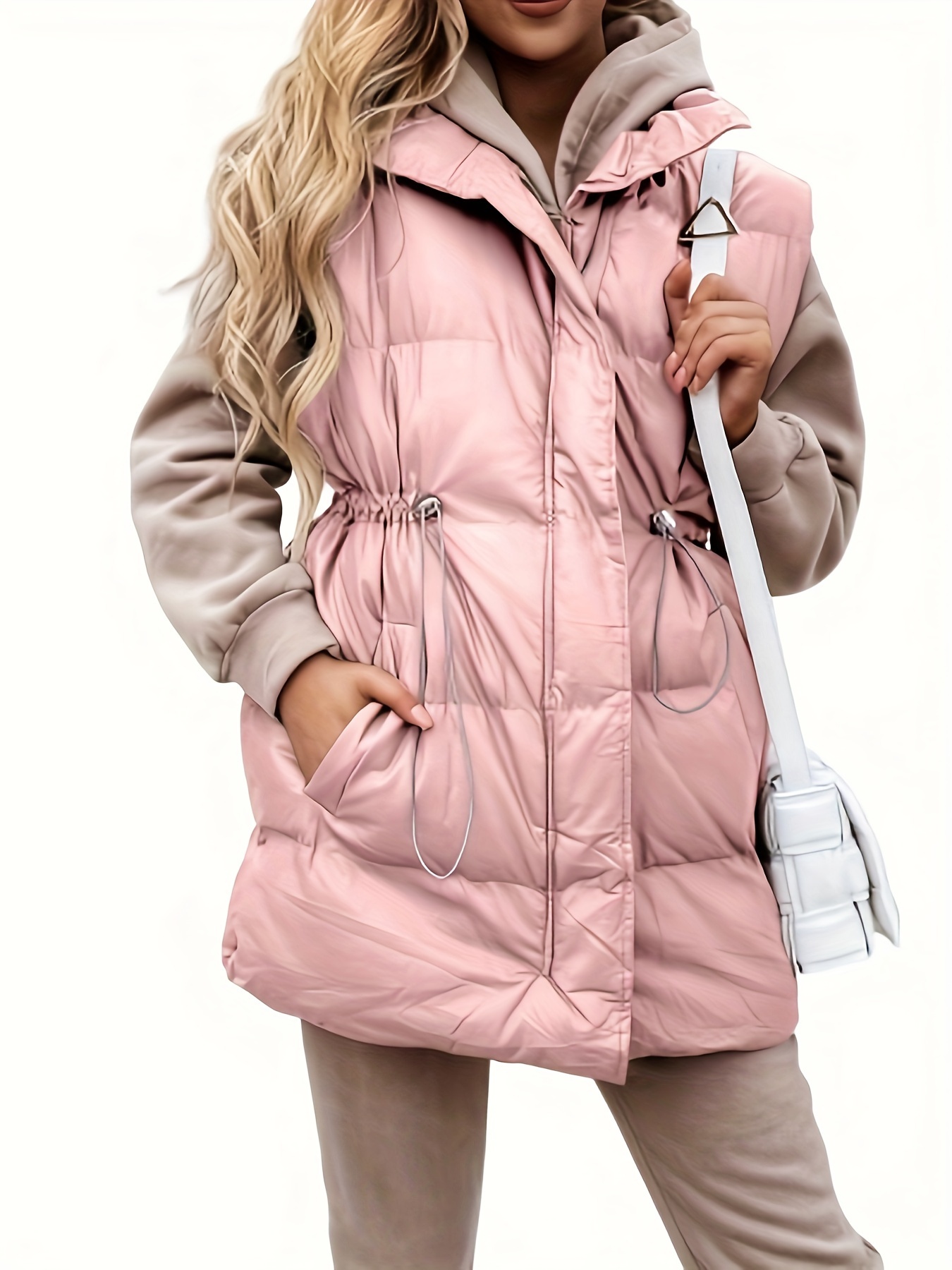 Pink winter hot sale vest