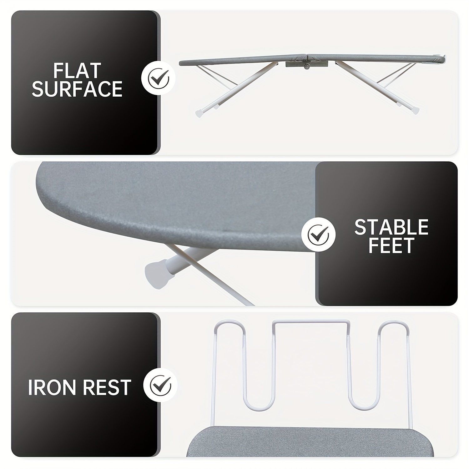 Mini planche à repasser de table avec repose-fer unique