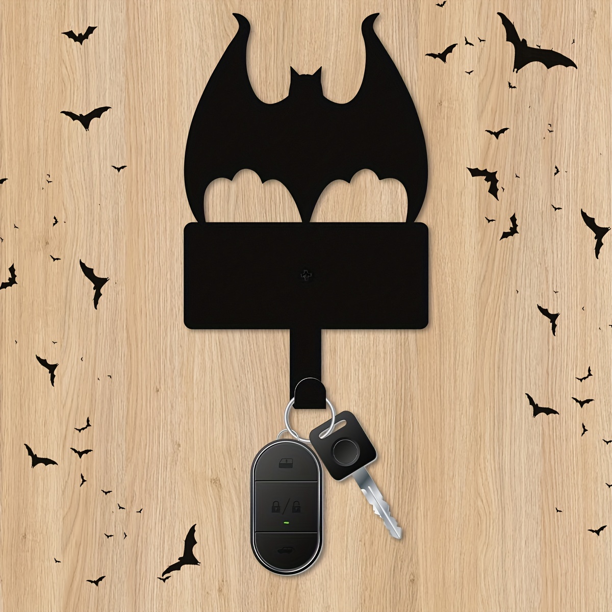 1pc, Bat Key Holder Decor Metal Key Hooks Rack Cute Vampire Bat Key Hanger  Key Hooks, Hanging Dog Leash Wallet Belt Umbrella Towel, Bat Figure Key Hoo
