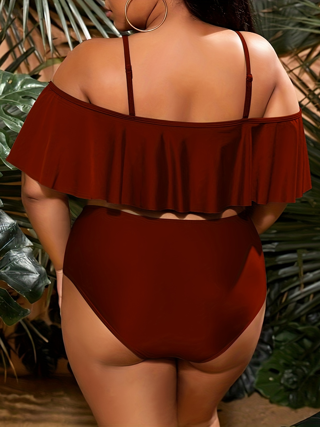 KBKYBUYZ Women Plus Size One Shoulder Swimwear Stylish Comfy Swimsuit Bikini  Set One-piece Suit 