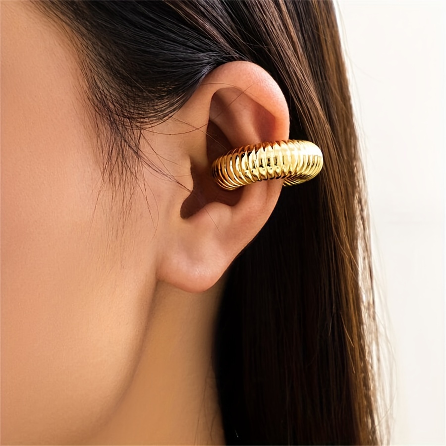 クリエイティブクリップオンイヤリング亜鉛合金ジュエリーセクシーなパンクスタイルユニークなステートメント女性の耳飾り - Temu Japan