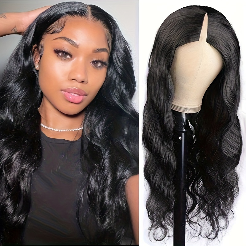 Glueless V Part Wig Human Hair Body Wave Human Hair Wigs No - Temu ...