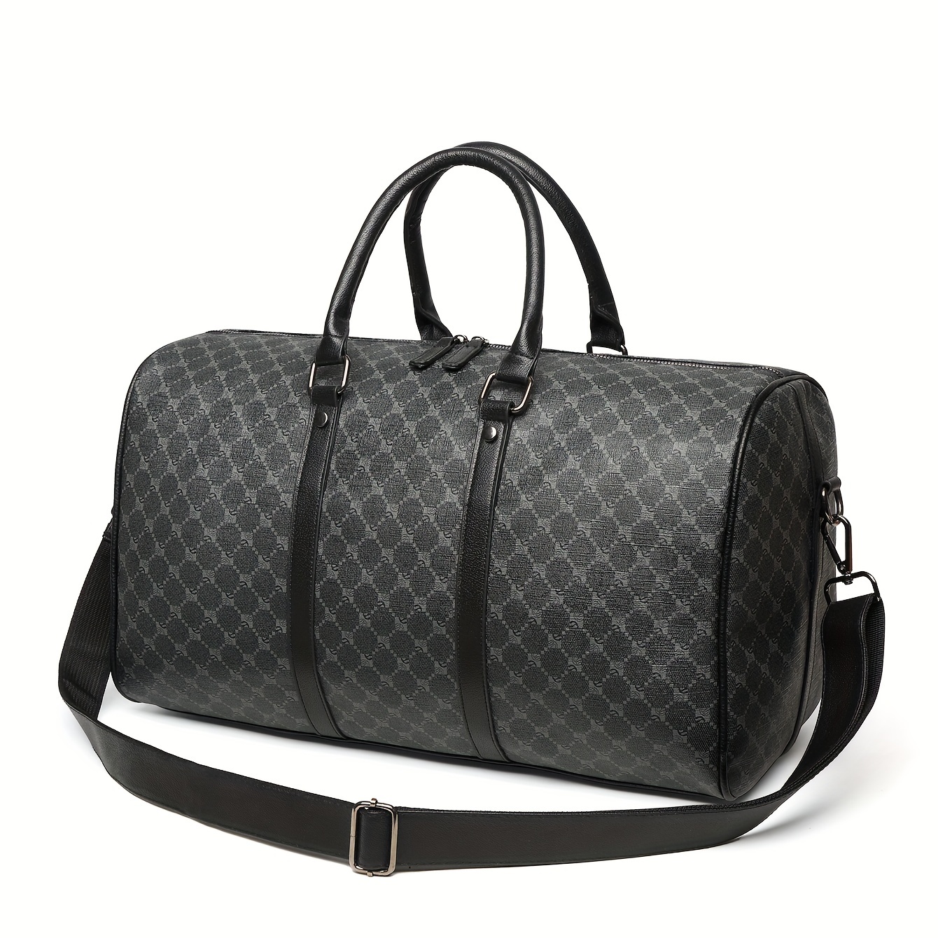 Men Quality Pu Leather Travel Bags Carry Luggage Bag Men - Temu