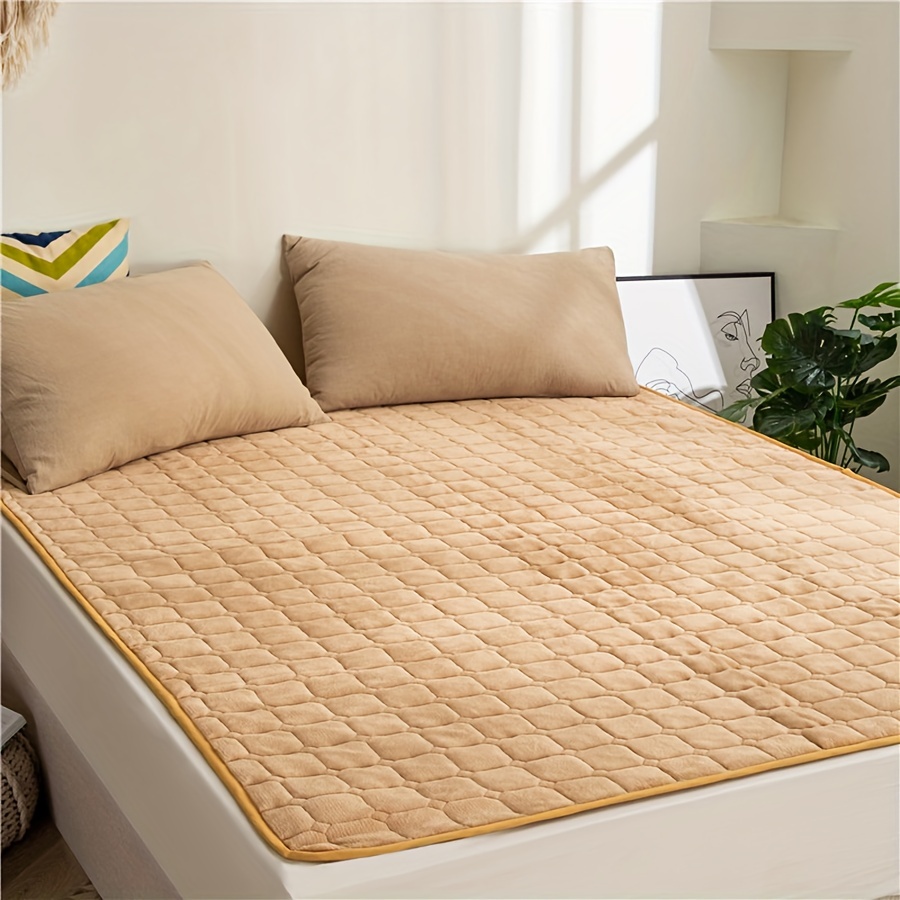 Flannel Velvet Mattress Protection Soft Texture Mattress Pad - Temu