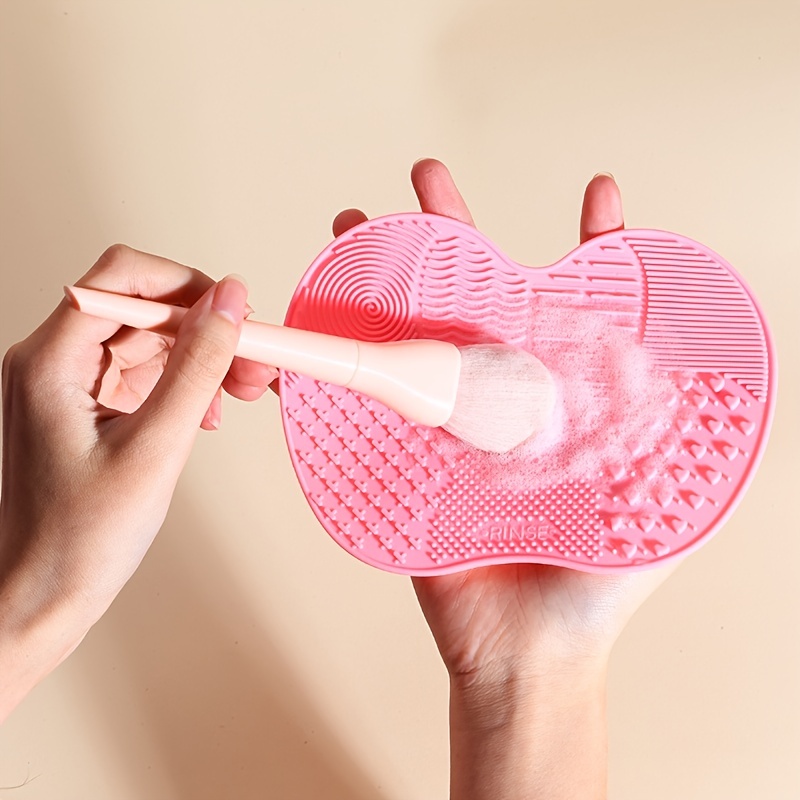 Makeup Brush Cleaner Mat Silicone Cosmetic Cleaning Pad Washing Scrubber  Board Makeup Egg Washing Tool 