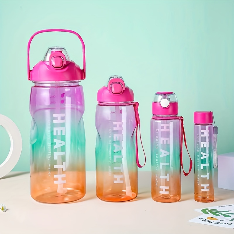 1pc 700ML Kids Water Bottle For School Boys Girls, Cup With Straw