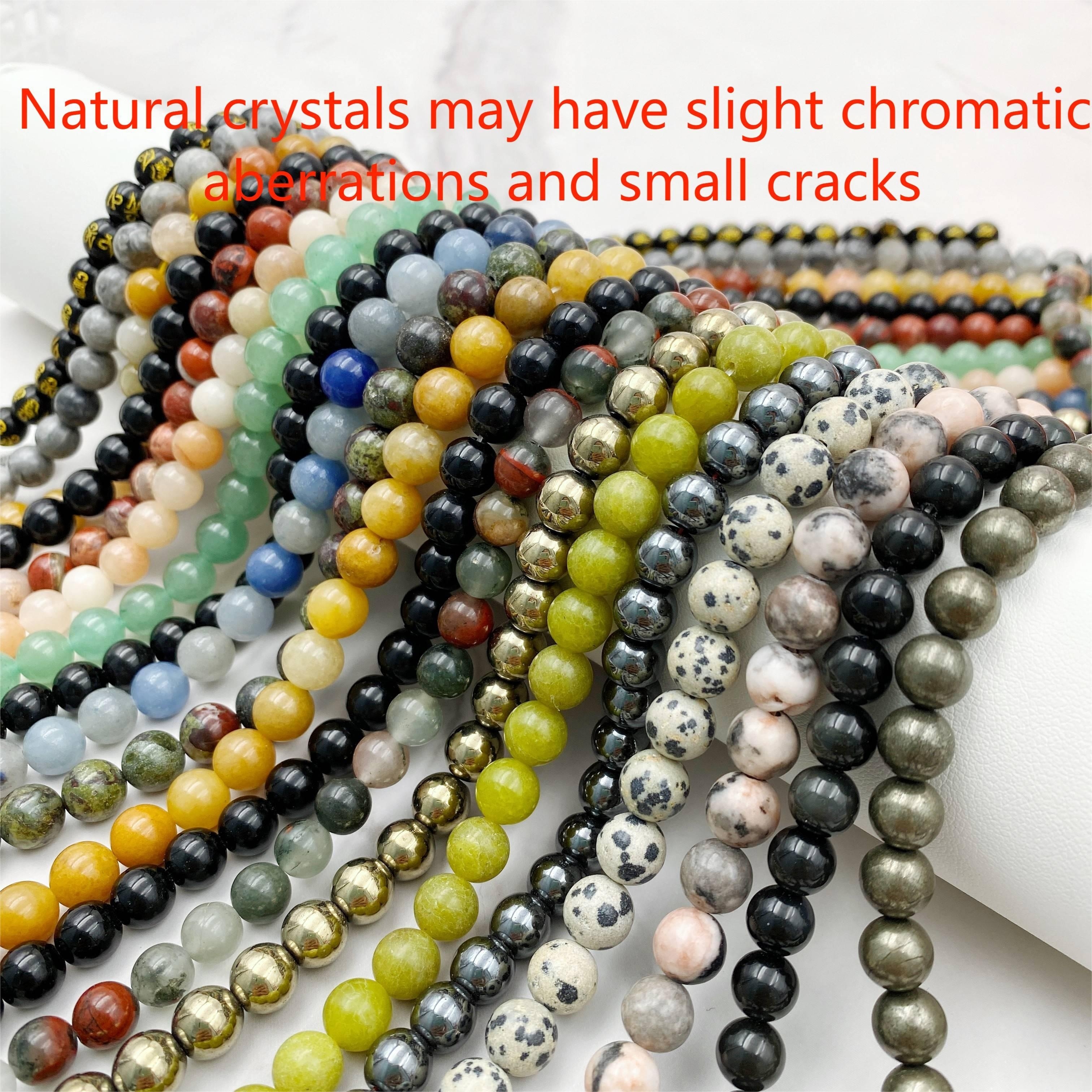  RUBYCA Round Moonstone Crystal Glass Beads Aura
