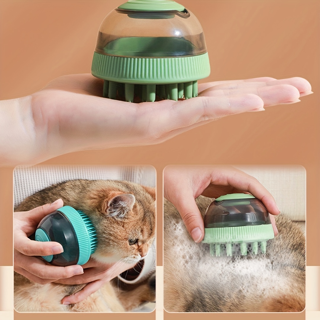 Silicone Dog Bathing Brush with Shampoo Storage