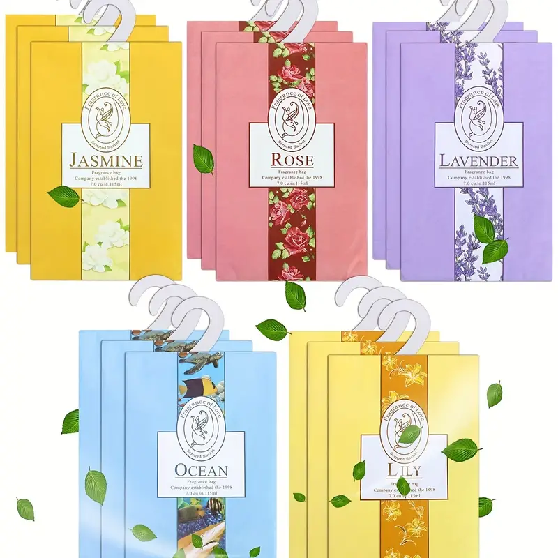 Closet Air Freshener, Flower Scented Sachets Bags For Drawer And Closet,  Fresh Scents Freshener With Hanger,room Decor - Temu