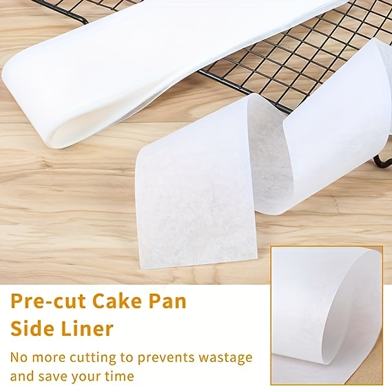 1/2 Roll, Cake Pan Liners, Side Lining, Bread Edge Paper, Cake Chiffon  Release Paper, Baking Mold Parchment Paper, Suitable For Cake Pans S